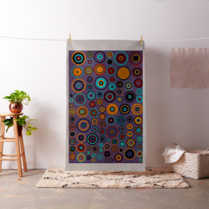 Farbenfrohe Polka Dot Circles Muster #4 Stoff