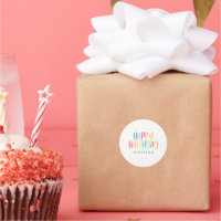 Farbenfrohe Polka dot fröhlicher Geburtstag