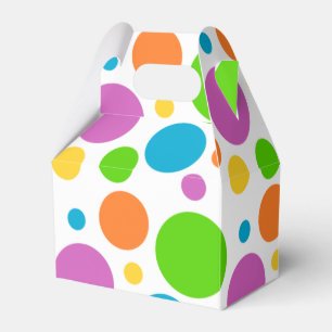 Farbenfrohe Polka-dot-Gefälligkeitsbox Geschenkschachtel