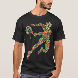 Farbenfrohe Polka Dot Padel Player Dot Day  T-Shirt