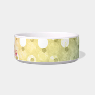 Farbenfrohe Polka Dot Personalisiert Cat Bowl Napf