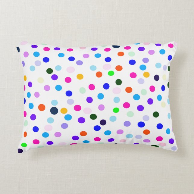 Farbenfrohe Polka Dots Accent Pillow Dekokissen (Vorderseite)