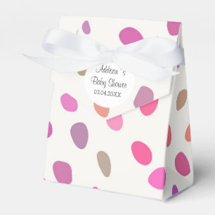 Farbenfrohe Polka Dots Babydusche Geschenkschachtel