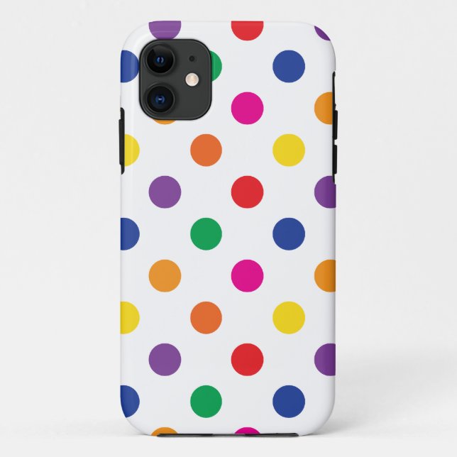 Farbenfrohe Polka Dots Case-Mate iPhone Hülle (Rückseite)