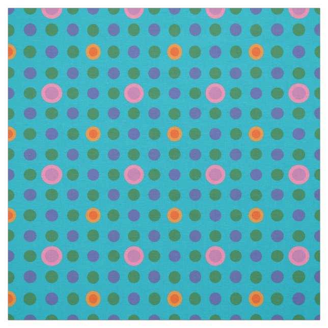 Farbenfrohe Polka Dots Fisch im Meeresgewebe Stoff (Muster)
