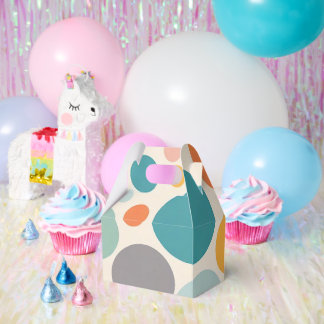 Farbenfrohe Polka Dots Geschenkschachtel