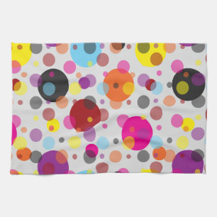 Farbenfrohe Polka Dots Geschirrtuch