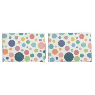 Farbenfrohe Polka Dots Kissenbezug
