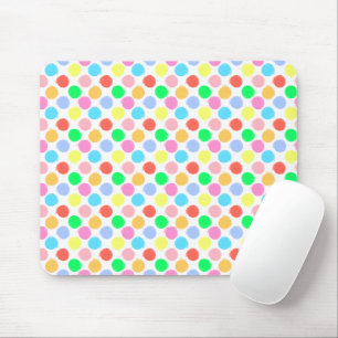 Farbenfrohe Polka Dots Mousepad