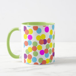 Farbenfrohe Polka Dots Muster Tasse