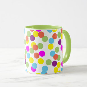 Farbenfrohe Polka Dots Muster Tasse