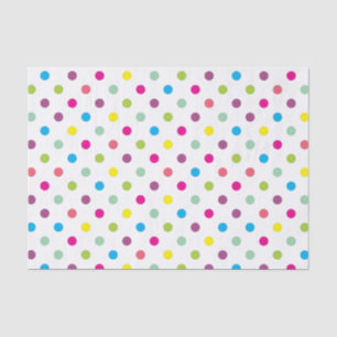 Farbenfrohe Polka Dots Seidenpapier