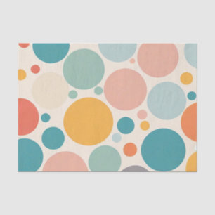 Farbenfrohe Polka Dots Seidenpapier