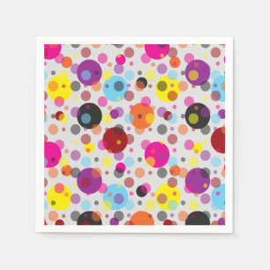 Farbenfrohe Polka Dots Serviette