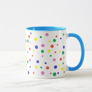 Farbenfrohe Polka Dots Tasse