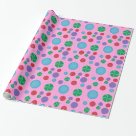 Farbenfrohe Polka Dots Wrapping Paper Geschenkpapier