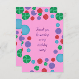 Farbenfrohe Polka Punkte danke Ihnen Karten