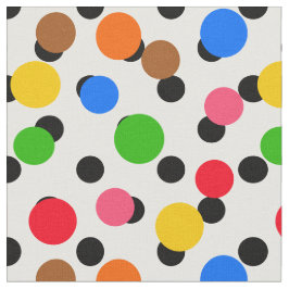 Farbenfrohe Polka-Punkte-Design mit weißem Hinterg Stoff