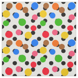 Farbenfrohe Polka-Punkte-Design mit weißem Hinterg Stoff
