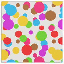 Farbenfrohe Polka-Punkte-Design mit weißem Hinterg Stoff