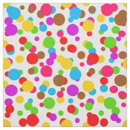 Farbenfrohe Polka-Punkte-Design mit weißem Hinterg Stoff