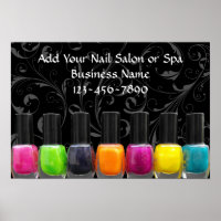 Farbenfrohe polnische Nagelflaschen, Nagelsalon-Ze