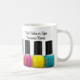 Farbenfrohe polnische Nagelflaschen, Nagelstudio Tasse