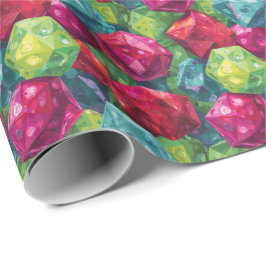 Farbenfrohe Polyhedral Würfel Geschenkpapier