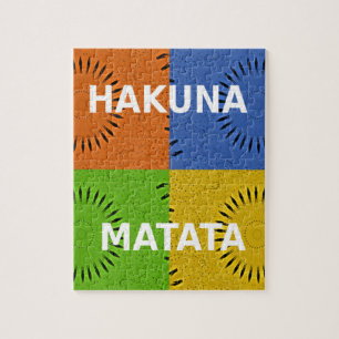 Farbenfrohe Pop Art Collage & "Hakuna Matata" Nach Puzzle