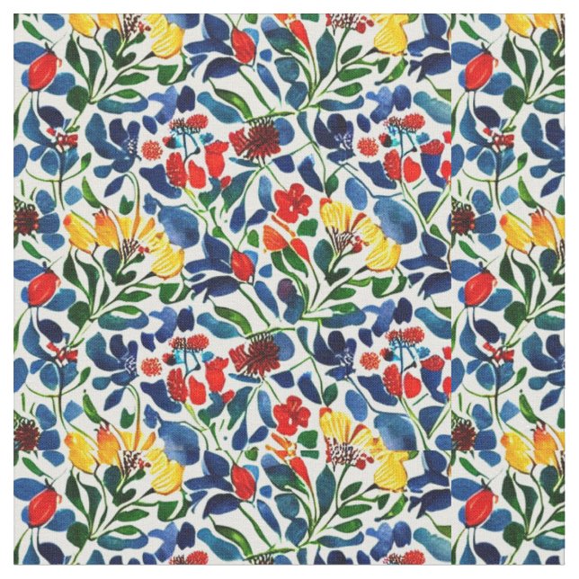 Farbenfrohe Pop Blume Stoff (Nahaufnahme)