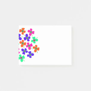 Farbenfrohe Poppies Post-it Klebezettel