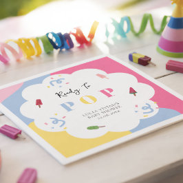 Farbenfrohe Popsicle Ready to Pop Baby Dusche Serviette