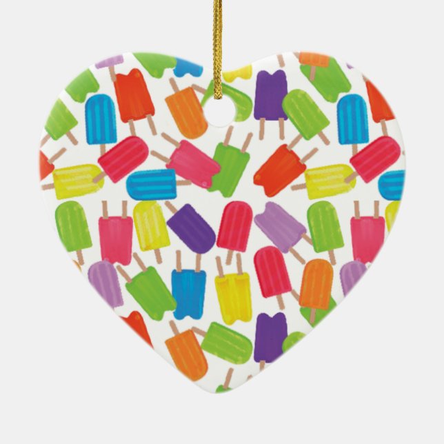 Farbenfrohe Popsikel! Keramik Ornament (Hinten)