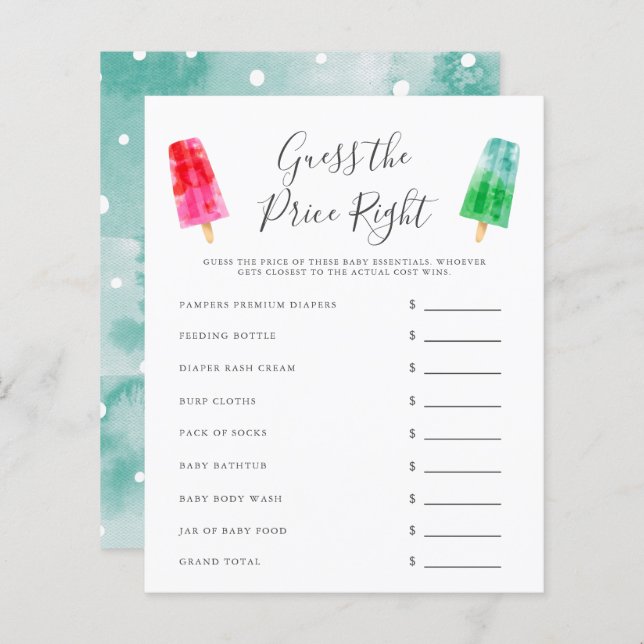 Farbenfrohe Popsikel schätzen das preisgerechte Sp (Vorne/Hinten)