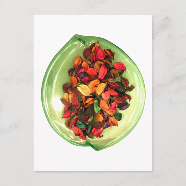 Farbenfrohe Potpourri: Ein sanftes Display Postkarte (Vorderseite)