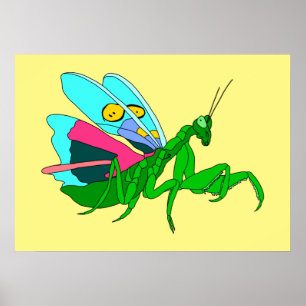Farbenfrohe Prachtmantis Poster