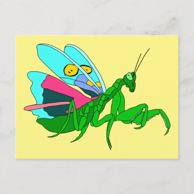 Farbenfrohe Prachtmantis Postkarte (Vorderseite)