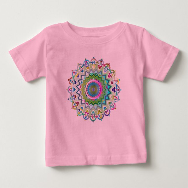 Farbenfrohe Prismatische keltische Knochen Baby T-shirt (Vorderseite)