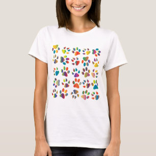 Farbenfrohe Prismatische Regenbogentierpfade T-Shirt