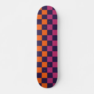 Farbenfrohe Prüfmuster Retro Moderne Ästhetik Skateboard