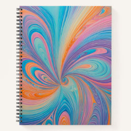 Farbenfrohe Psychedelia Airbrush Art Spiral Notebo Notizbuch