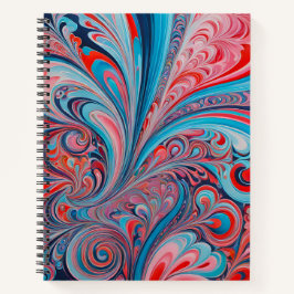 Farbenfrohe Psychedelia Airbrush Art Spiral Notebo Notizbuch