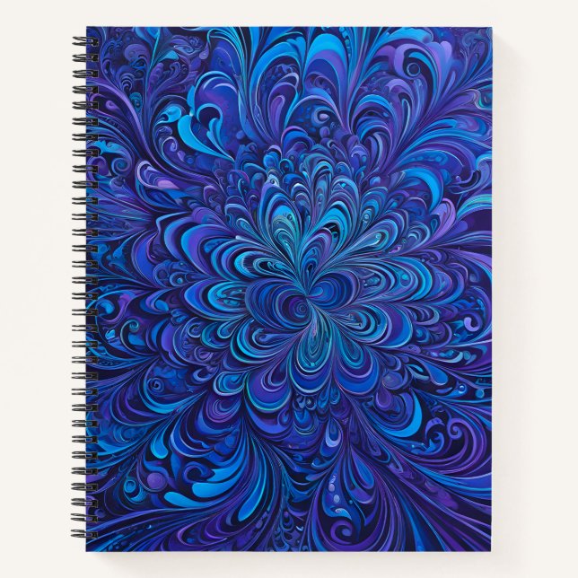 Farbenfrohe Psychedelia Airbrush Art Spiral Notebo Notizbuch (Vorderseite)