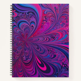 Farbenfrohe Psychedelia Airbrush Art Spiral Notebo Notizbuch