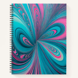 Farbenfrohe Psychedelia Airbrush Art Spiral Notebo Notizbuch