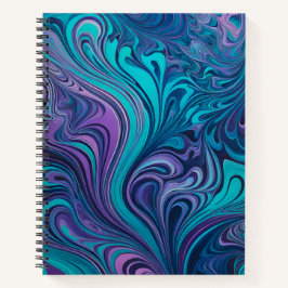 Farbenfrohe Psychedelia Airbrush Art Spiral Notebo Notizbuch