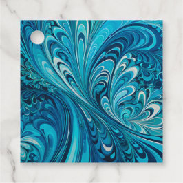 Farbenfrohe Psychedelia Airbrush Kunst-Tags Geschenkanhänger