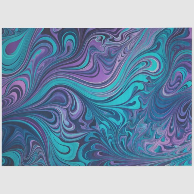 Farbenfrohe Psychedelia Airbrush Kunstdruckpapier Seidenpapier (Vorderseite)