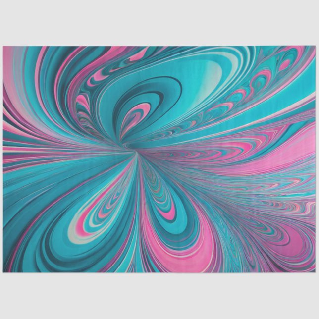 Farbenfrohe Psychedelia Airbrush Kunstdruckpapier Seidenpapier (Vorderseite)