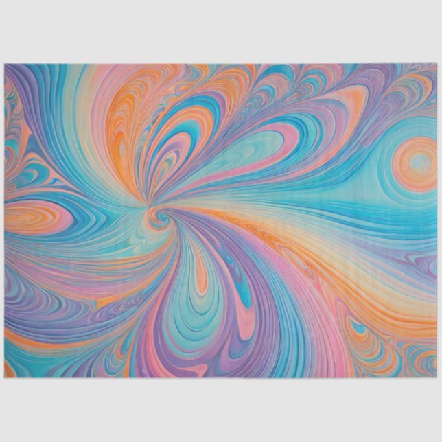 Farbenfrohe Psychedelia Airbrush Kunstdruckpapier Seidenpapier (Vorderseite)